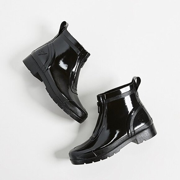 Tretorn Lina Zip Glossy Rubber Boots with Faux-Fur Lining - Picture 3 of 10